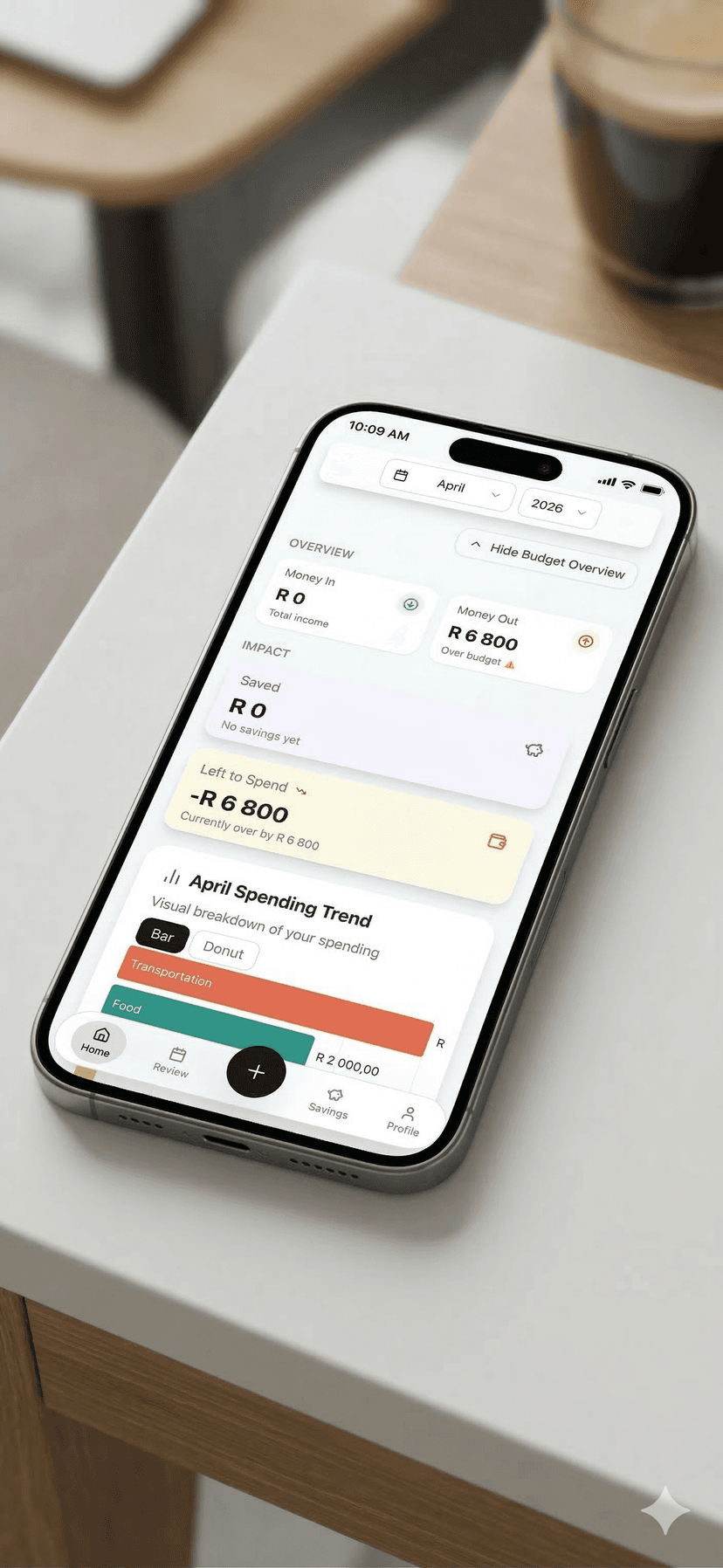 BudgetYam mobile planning overview